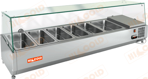 Настольная холодильная витрина для ингредиентов  HICOLD  VRX 1500 1/4